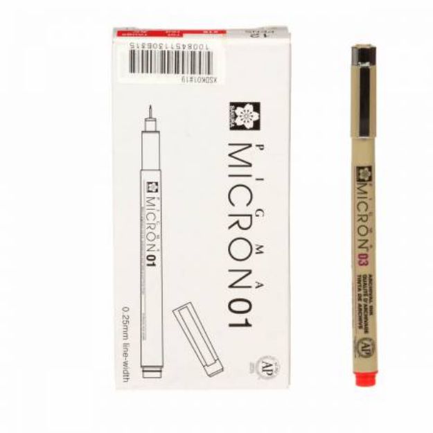 Picture of Marker Pen Pigma Micron Red 01